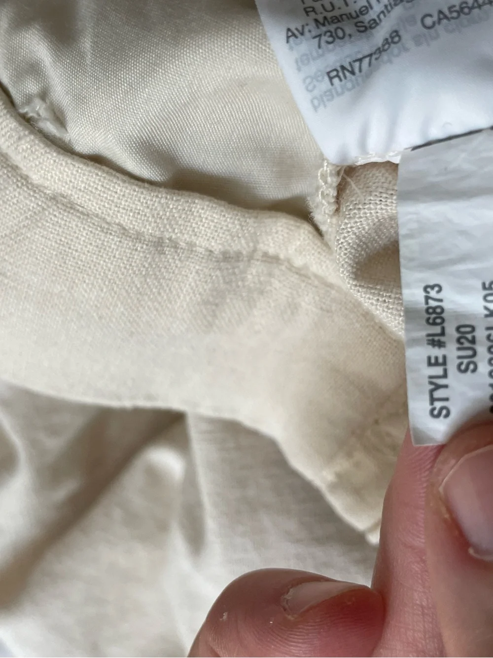 J.Crew Linen Cotton Tie Waist Shorts Natural Beige Size 10